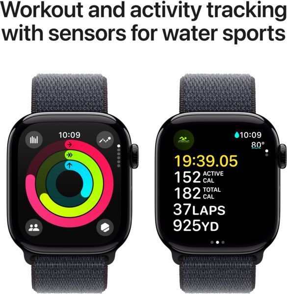 Смарт-годинник Apple Watch Series 10 GPS 42mm Jet Black Aluminium Case with Ink Sport Loop MWWG3Q 320068 фото
