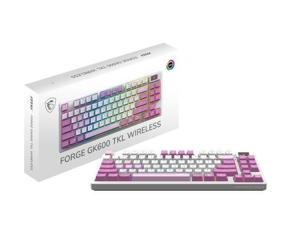 Клавіатура GAMING VIOLET UA FORGE GK600 TKL W VIOLET MSI 393880 фото