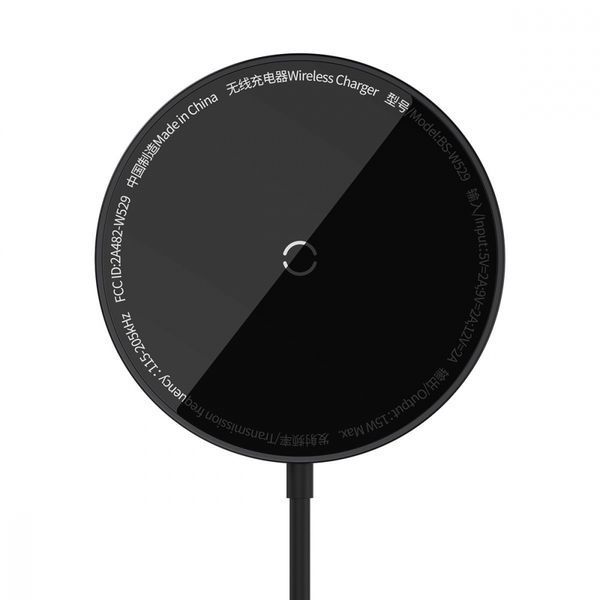 Бездротовий Зарядний пристрій Baseus Simple Mini3 Magnetic Wireless Charger 15W CCJJ040001 black 275387 фото