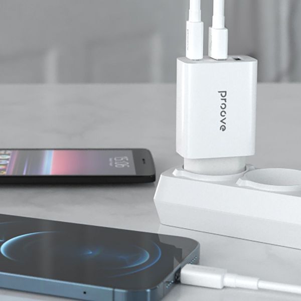 Зарядний Пристрій Proove Rapid 30W (2 USB + Type-C) (WCRP30210002) White 287197 фото