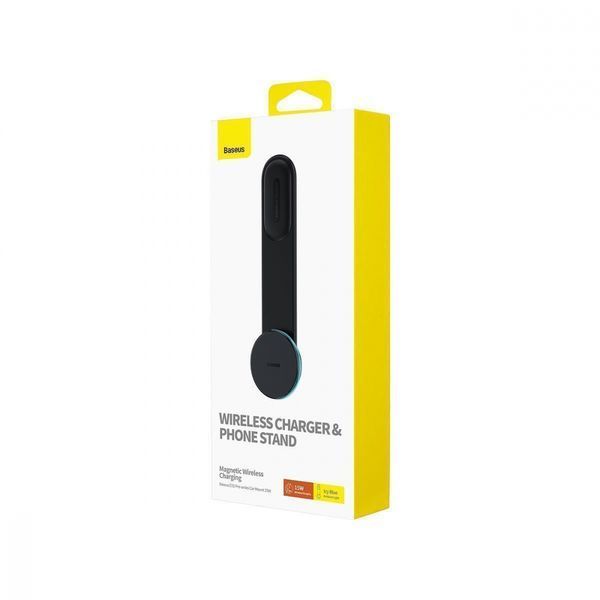 Автомобільний тримач З бездротовою зарядкою Baseus C02 Pro Series Magnetic (C40156000111-00) Black 286641 фото