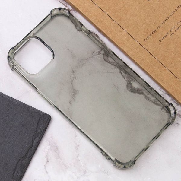 TPU чохол GETMAN Ease logo посилені кути для Apple iPhone 14 (6.1") Сірий (прозорий) 254560 фото