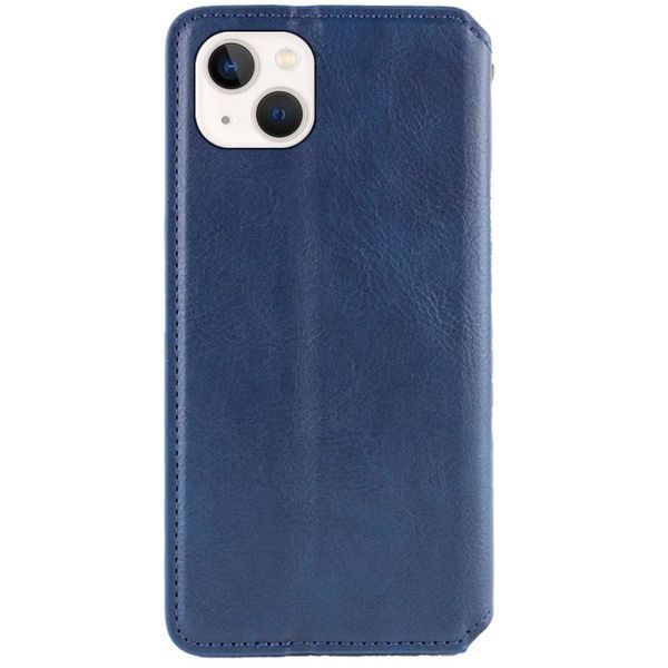 Шкіряний чохол-книжка GETMAN Cubic (PU) для Apple iPhone 13 (6.1") Синій 398573 фото