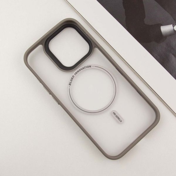 TPU+PC чохол Blueo Skin Friendly Frosted with MagSafe для Apple iPhone 16 Pro (6.3") Сірий 319479 фото