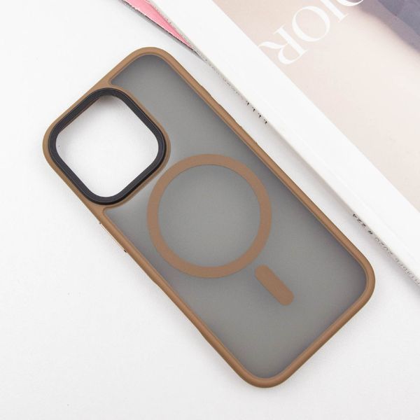TPU+PC чохол Metal Buttons with MagSafe для Apple iPhone 16 Pro Max (6.9") Золотий 318290 фото