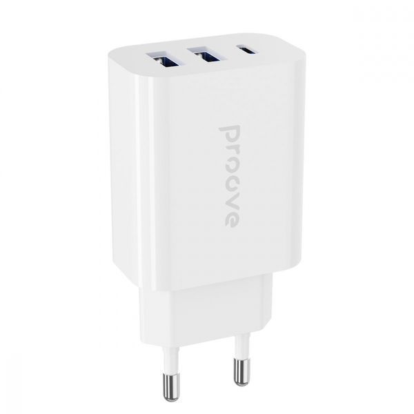 Зарядний Пристрій Proove Rapid 30W (2 USB + Type-C) (WCRP30210002) White 287197 фото