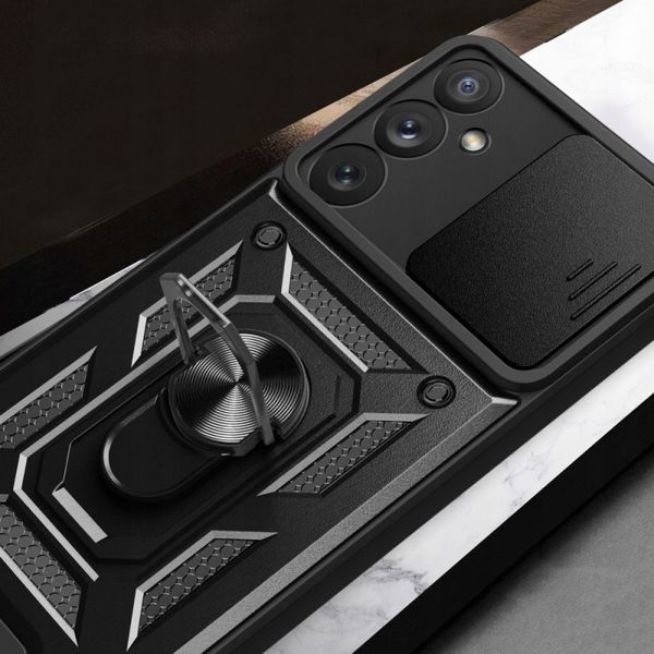 Ударостійкий чохол Camshield Serge Ring для Samsung Galaxy S24 FE Чорний 329361 фото