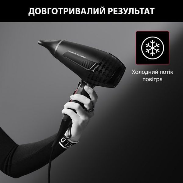 Фен Rowenta x Karl Lagerfeld K/Pro Stylist, 2200Вт, 3 режими, іоніз-я, дифузор, 2 концентратора, хол. обдув, чорний (CV888LF0) 367635 фото