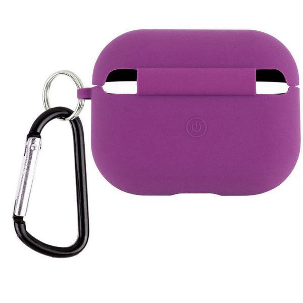Силіконовий футляр з мікрофіброю для навушників Airpods Pro 2 / Pro Фіолетовий / Grape 262191 фото