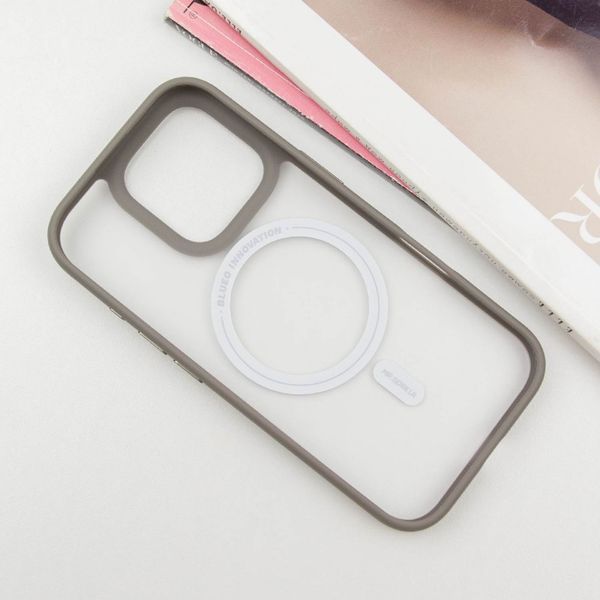 TPU+PC чохол Blueo Skin Friendly Frosted with MagSafe для Apple iPhone 16 Pro (6.3") Сірий 319479 фото