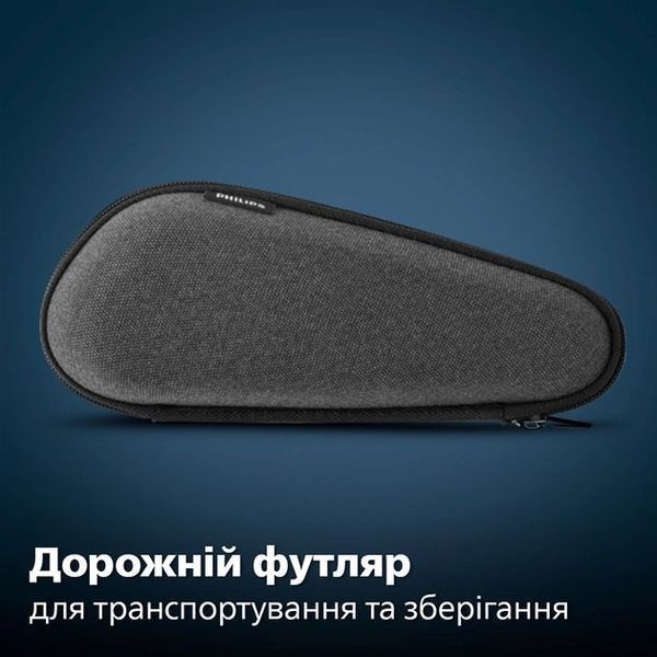 Бритва електр. Philips роторна Series 5000, 9Вт, бритв.головок-3, Li-Ion, сух.+волог., тример, чорно-зелений (S5884/50) 371518 фото