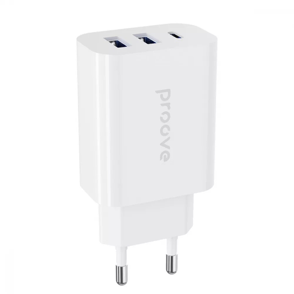 Зарядний Пристрій Proove Rapid 30W (2 USB + Type-C) (WCRP30210002) White 287197 фото