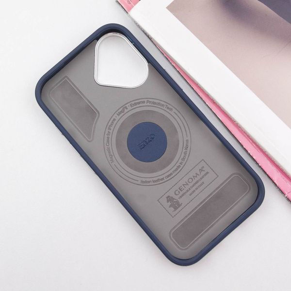 Чохол PC+Leather SGP with MagSafe для Apple iPhone 16 Plus (6.7") Blue 322298 фото