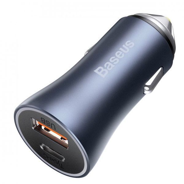 АЗП Baseus Golden Contactor Pro Dual Quick Charger Car Charger U+U 40W (CCJD-A0G) Dark Gray 261272 фото