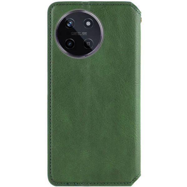 Шкіряний чохол книжка GETMAN Cubic (PU) для Realme 11 4G Зелений 326721 фото