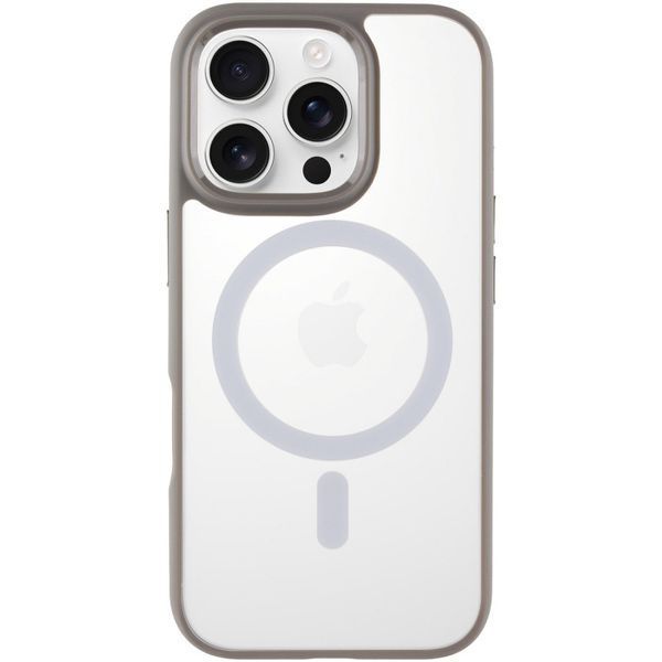 TPU+PC чохол Blueo Skin Friendly Frosted with MagSafe для Apple iPhone 16 Pro (6.3") Сірий 319479 фото