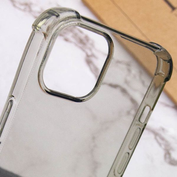 TPU чохол GETMAN Ease logo посилені кути для Apple iPhone 14 (6.1") Сірий (прозорий) 254560 фото