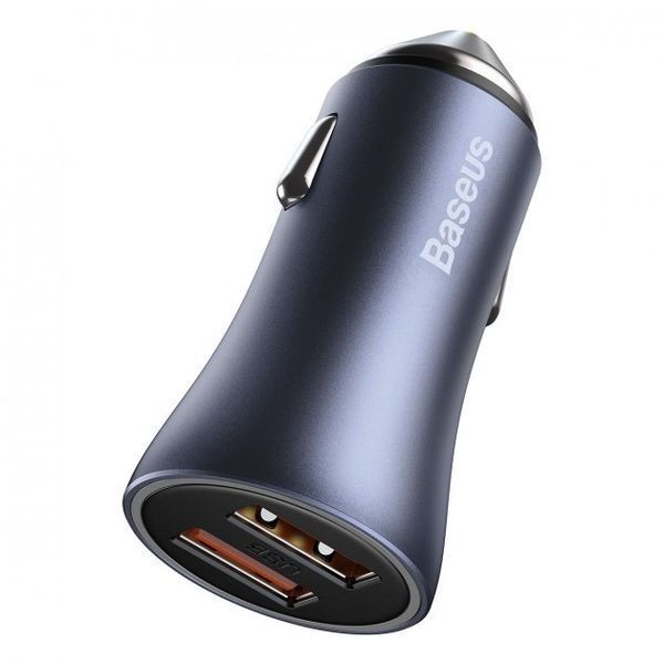 АЗП Baseus Golden Contactor Pro Dual Quick Charger Car Charger U+U 40W (CCJD-A0G) Dark Gray 261272 фото