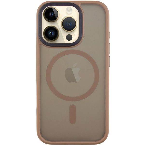 TPU+PC чохол Metal Buttons with MagSafe для Apple iPhone 16 Pro Max (6.9") Золотий 318290 фото