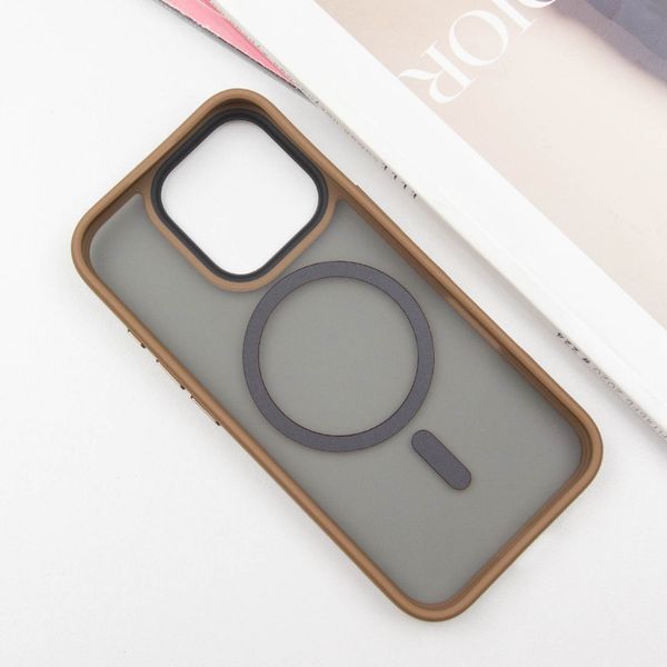 TPU+PC чохол Metal Buttons with MagSafe для Apple iPhone 16 Pro Max (6.9") Золотий 318290 фото