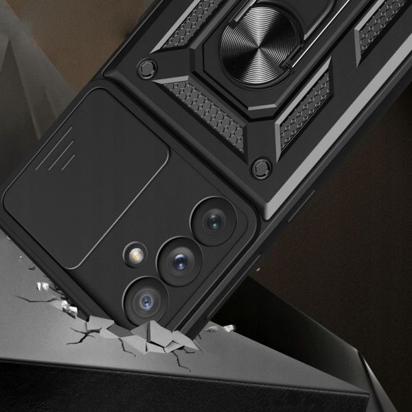 Ударостійкий чохол Camshield Serge Ring для Samsung Galaxy S24 FE Чорний 329361 фото