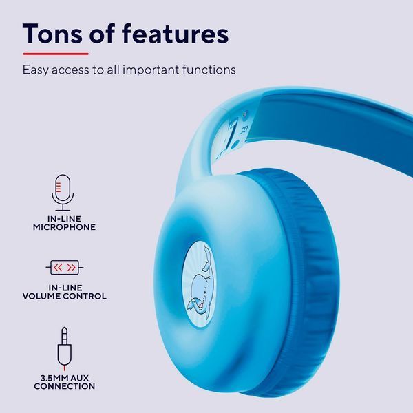 Навушники Trust Nouna Headphones mini-jack, Mic, Синій 363338 фото