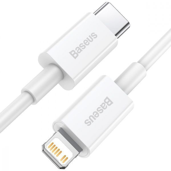 Кабель Baseus Superior Series Fast Charging Data Cable Type-C To IP PD 20W 0.25m (CATLYS-02) White 268610 фото