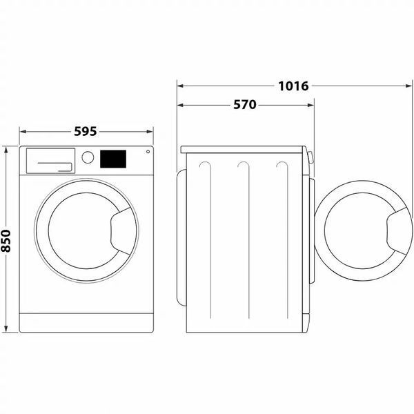 Прально-сушильна машина Whirlpool фронтальна, 8(6)кг, 1400, A, 60см, дисплей, пара, інвертор, білий (FFWD8649BVUA) 375912 фото