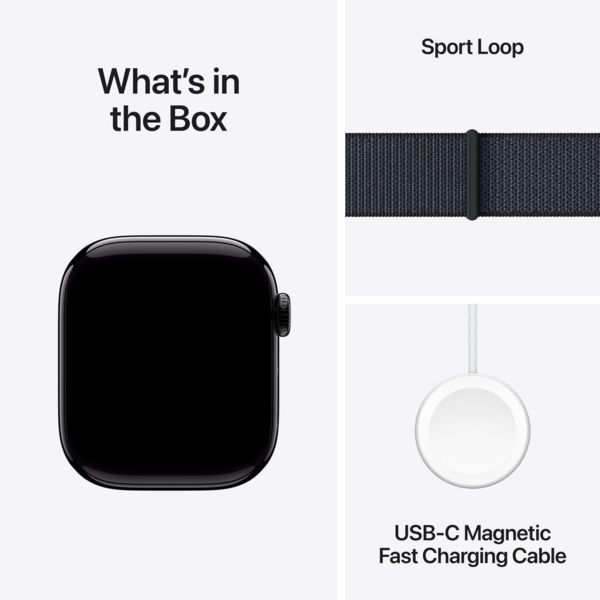 Смарт-годинник Apple Watch Series 10 GPS 42mm Jet Black Aluminium Case with Ink Sport Loop MWWG3Q 320068 фото