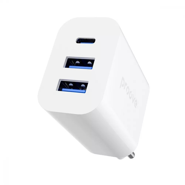 Зарядний Пристрій Proove Rapid 30W (2 USB + Type-C) (WCRP30210002) White 287197 фото