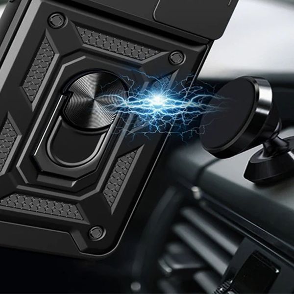 Ударостійкий чохол Camshield Serge Ring для Xiaomi Redmi Note 13 Pro+ Чорний 328491 фото