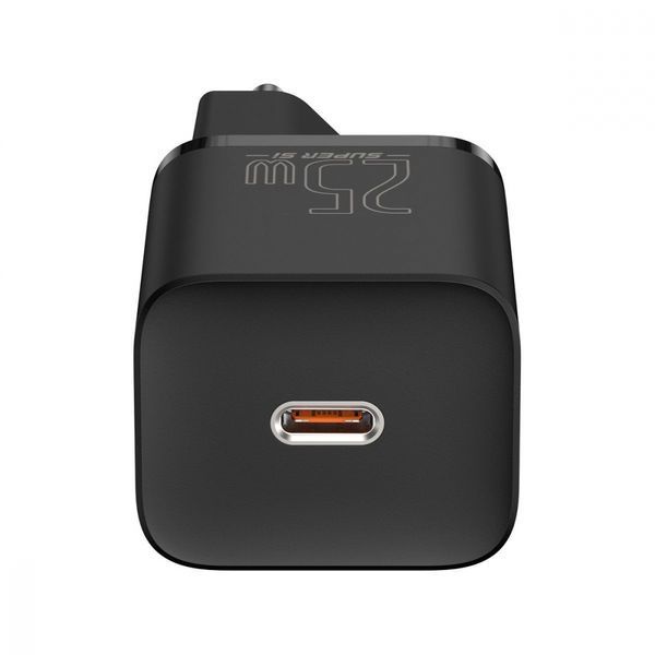 Зарядний Пристрій Baseus 1Type-C Super Si 25W + Cable Type-C to Type-C 1m (TZCCSUP-L01) Чорний 224590 фото