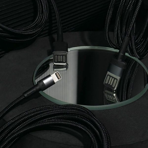 Кабель Baseus Cafule Lightning 1.5A 2м (CALKLF-HG1) GreyBlack 252309 фото
