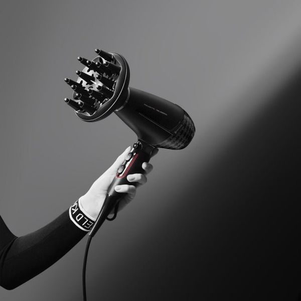 Фен Rowenta x Karl Lagerfeld K/Pro Stylist, 2200Вт, 3 режими, іоніз-я, дифузор, 2 концентратора, хол. обдув, чорний (CV888LF0) 367635 фото
