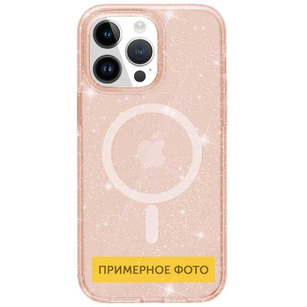 Чохол TPU Galaxy Sparkle (MagFit) для Apple iPhone 16 Plus (6.7") Gold+Glitter 317024 фото