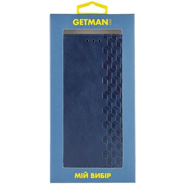 Шкіряний чохол-книжка GETMAN Cubic (PU) для Apple iPhone 13 (6.1") Синій 398573 фото