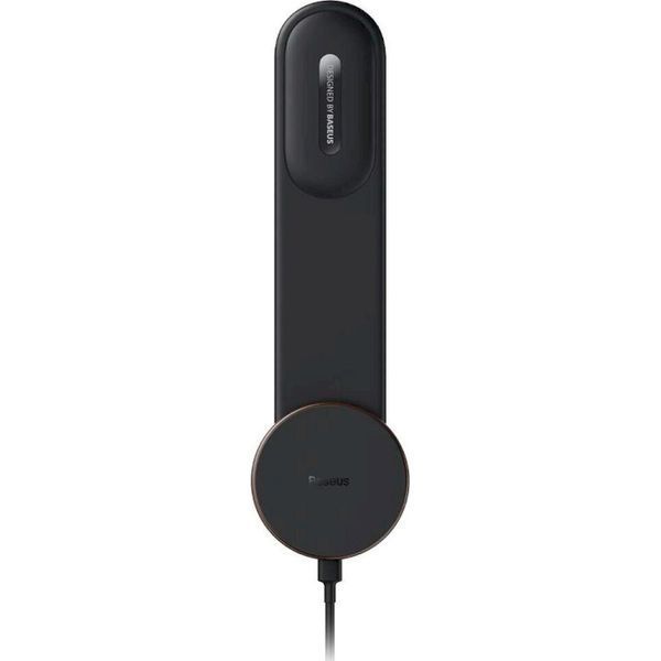 Автомобільний тримач З бездротовою зарядкою Baseus C02 Pro Series Magnetic (C40156000111-00) Black 286641 фото
