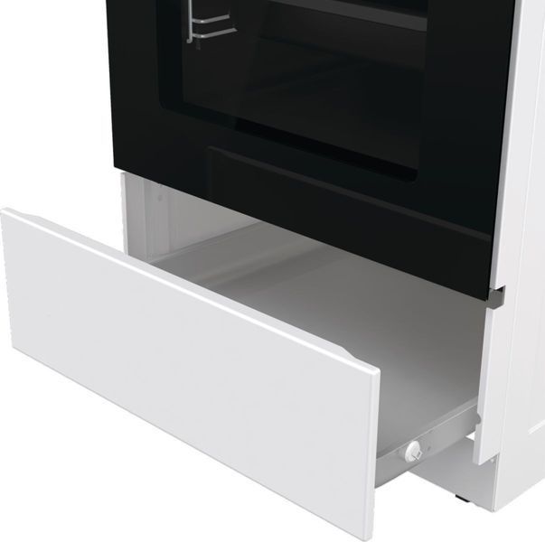 Плита Gorenje комбінована, 70л, 50x60см, IconLed, чавун, з кришкою, білий (GK5C42WF-B) 374100 фото