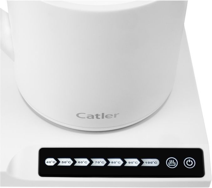 Електрочайник Catler 0.6л, Strix, заварник, нерж. сталь, підтримка температури, сенс. керув., білий (BM500CHARLOTTA) 368600 фото