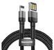 Кабель Baseus Cafule Lightning 1.5A 2м (CALKLF-HG1) GreyBlack 252309 фото 1