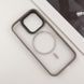 TPU+PC чохол Blueo Skin Friendly Frosted with MagSafe для Apple iPhone 16 Pro (6.3") Сірий 319479 фото 4