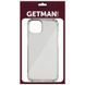 TPU чохол GETMAN Ease logo посилені кути для Apple iPhone 14 (6.1") Сірий (прозорий) 254560 фото 7