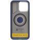 Чохол PC+Leather SGP with MagSafe для Apple iPhone 16 Plus (6.7") Blue 322298 фото 2