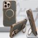 TPU+PC чохол Metal Buttons with MagSafe Carbon Ring для Apple iPhone 16 Pro (6.3") Золотий 347140 фото 3