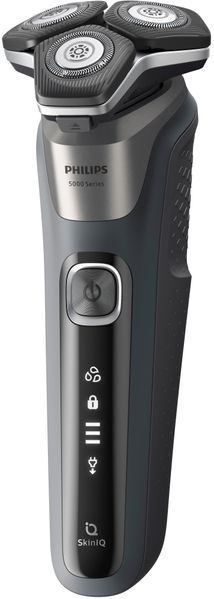 Бритва електр. Philips роторна Series 5000, 9Вт, бритв.головок-3, Li-Ion, сух.+волог., тример, сірий (S5887/10) 372555 фото