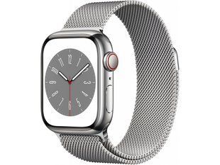 Смарт-годинник Apple Watch Series 8 GPS + LTE 41mm Silver Steel Case Milanese Loop Silver MNJ73/MNJ83 265331 фото