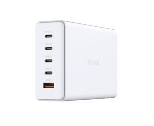 Зарядний пристрій мережевий D-Link DCF-241 240Вт GaN 4хUSB-С, 1xUSB-A, білий 395537 фото