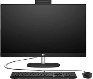 Комп'ютер персональний моноблок HP All-in-One 27" FHD IPS AG, Intel U5-125U, 16GB, F512GB, UMA, WiFi, кл+м, DOS, чорний (A45E4EA) 367135 фото