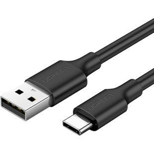 Кабель UGREEN US287 USB 2.0 To USB Type-C Cable Nickel Plating 3A 1m (60116) Black 283255 фото