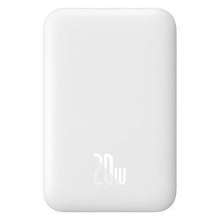 Зовнішній MagSafe Акумулятор Baseus 6000mAh Magnetic Wireless Quick Charge 20W (PPCX020002/PPCXW06) White 261002 фото